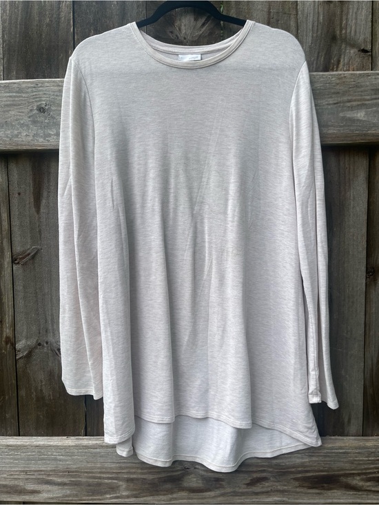 J. Jill Tops - J. Jill Lightweight Long-Sleeve Tunic in Light Taupe